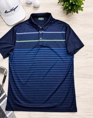 Ben Hogan Performance Shirt Mens XL Navy Blue Power Polo Golf Short Sleeve
